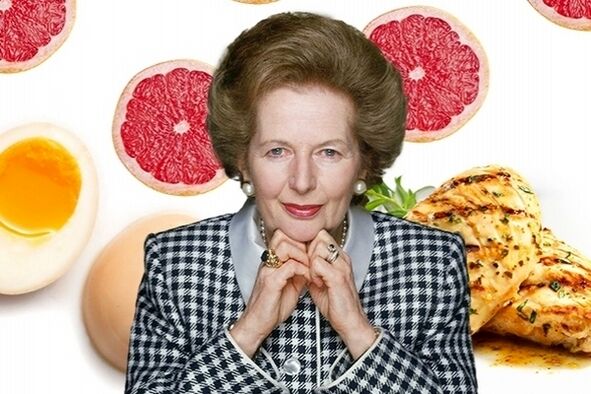 Margaret Thatcher og megrunarkúrinn hennar
